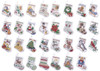 Bucilla Counted Cross Stitch Kit 3.5" 30/Pkg-Tiny Stocking Ornaments (14 Count) - 84293