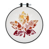 Bucilla Stamped Embroidery Kit W/6" Plastic Hoop-Autumn Foliage - 5A002HRC-1GKC5