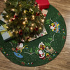 Bucilla Felt Tree Skirt Applique Kit 43" Round-Lodge Santa - 86954E