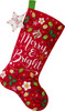 Bucilla Felt Stocking Applique Kit 18" Long-Merry And Bright - 5A002HRN-1GKB3