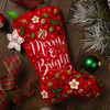 Bucilla Felt Stocking Applique Kit 18" Long-Merry And Bright - 5A002HRN-1GKB3