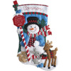 Bucilla Felt Stocking Applique Kit 18" Long-Santa Stops Here - 86707