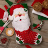 Bucilla Felt Stocking Applique Kit 18" Long-Holiday Cheer Santa - 5A003G3F-1H9XV