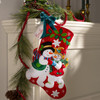Bucilla Felt Stocking Applique Kit 18" Long-Snowy Sweethearts Quilted Delight - 5A003GR3-1HBLZ