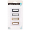 We R LabelIT .375" Bookplates 4/Pkg-Silver & Gold - 6600626 - 633356600626