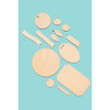 We R Singe Quill Veneer Ephemera 18/Pkg-Assorted Shapes - WR661154