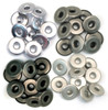We R Eyelets Wide 40/Pkg-Cool Metal - WER-EW-41596