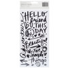 Vicki Boutin Thickers Stickers 5.5"X11" 91/Pkg-Field Notes Phrase/Black Chipboard - 346542