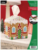 Bucilla Tissue Box Cover Felt Applique Kit 5"X5"X6.25"-Gingerbread Cottage - 5A00324F-1H3SF - 046109897813