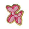 3 Pack - Gwen Studio Iron-On Patch Applique-Pink Balloon Dog - 5A003RQ7-1HNB6