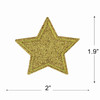 3 Pack - Gwen Studio Iron-On Patch Applique 2ct-Gold Silver Star - 5A003RPZ-1HNB5