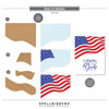 Spellbinders Clear Stamp Set & Etched Dies-Stars & Stripes - 5A003V87-1HR0M