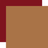 25 Pack - Echo Park North Pole Christmas Cardstock 12"X12"-Brown / Dk. Red - 5A003VYJ-1HRFR - 810220751336