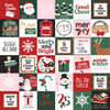 25 Pack - Echo Park North Pole Christmas Cardstock 12"X12"-2x2 Journaling Cards - 5A003VYJ-1HRFW