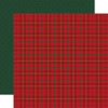 25 Pack - Carta Bella Classic Christmas Cardstock 12"X12"-Wrapping Paper Plaid - 5A003W15-1HRKT - 810220754405