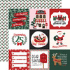 25 Pack - Echo Park North Pole Christmas Cardstock 12"X12"-4x4 Journaling Cards - 5A003VYJ-1HRGV - 810220751275