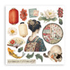 Stamperia Assortment Rub-On 6.1"x6.1" - 6/Pkg-Oriental Garden - 5A003TDX-1HQBB