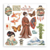 Stamperia Assortment Rub-On 6.1"x6.1" - 6/Pkg-Oriental Garden - 5A003TDX-1HQBB