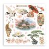 Stamperia Assortment Rub-On 6.1"x6.1" - 6/Pkg-Oriental Garden - 5A003TDX-1HQBB