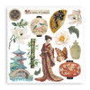 Stamperia Assortment Rub-On 6.1"x6.1" - 6/Pkg-Oriental Garden - 5A003TDX-1HQBB