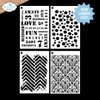 Elizabeth Craft Stencils 4/Pkg-Journal Stencils 11 - 5A003WNZ-1HS9K