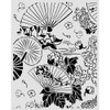 Stamperia Stencil 7.87"X9.84"-Fans - 5A003TC4-1HQB3
