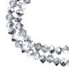3 Pack - Crystal Lane DIY Rondelle 2 Strand 7" 4x6mm-Half Silver Iris - 5A003QHM-1HLWR