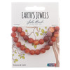 3 Pack - John Bead Earth's Jewels Round Matte 8mm Striped Agate-Red - 5A003MDJ-1HHX8 - 665772195653