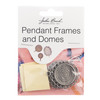 3 Pack - John Bead Must Have Findings Round Pendant Frame 3/Pkg-Antique Silver - 5A003LX0-1HH48 - 665772203976
