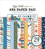 6 Pack - Echo Park Double-Sided Paper Pad 6"X6"-My Favorite Monster - 5A003HZ3-1HD7W - 810208640850