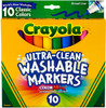 6 Pack - Crayola Ultra-Clean Color Max Broad Washable Markers 10/Pkg-Classic Colors - 58-7851