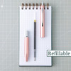 6 Pack - Pilot Acroball 1000 Ultra Premium Ballpoint Pen-Rose Gold Barrel Fine Point Black Ink - 5A0031P7-1H38H