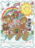Imaginating Counted Cross Stitch Kit 8"X10"-Noah's Ark Birth Announcement (14 Count) I3302