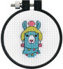 Dimensions Learn-A-Craft Counted Cross Stitch Kit 3" Round-Llama (11 Count) 72-76091