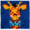 Wonderart Latch Hook Kit 12"X12"-Bowtie Giraffe 426924