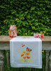 Vervaco Stamped Table Runner Cross Stitch Kit 16"X40"-Orange Flowers and Butterflies V0187941