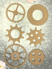 3 Pack Scrapaholics Laser Cut Chipboard 2mm Thick-Memoirs Cogs, 6/Pkg, 2"-3" S53870
