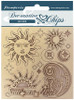 Stamperia Decorative Chips 5.5"X5.5"-Sun & Moon, Alchemy SCB5.5-112 - 59931100204005993110020400