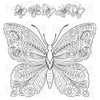 Heartfelt Creations Cling Rubber Stamp Set-Large Floral Butterfly HCPC3951
