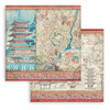 Stamperia Double-Sided Paper Pad 12"X12" 10/Pkg-Sir Vagabond In Japan, 10 Designs/1 Each SBBL95