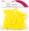 CousinDIY Pom-Poms .5" 100/Pkg-Yellow - A50026MQ-00795 - 191648096125