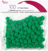 CousinDIY Pom-Poms .5" 100/Pkg-Kelly Green - 5A002F8H-00790 - 191648096071