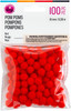 CousinDIY Pom-Poms 10mm 100/Pkg-Red - 5A002F8Q-772 - 191648095890