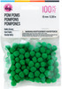 CousinDIY Pom-Poms 10mm 100/Pkg-Kelly Green - 5A002F6Q-813 - 191648096286