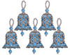 Design Works Beaded Ornament Kit 1.75"x2.5" Set of 5-Blue Bells DW6124