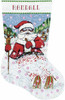 Design Works Counted Cross Stitch Stocking Kit 17" Long-Skiing Santa (14 Count) DW6856