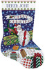 Design Works Counted Cross Stitch Stocking Kit 17" Long-Airplane Santa (14 Count) - DW6852