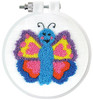 Design Works Punch Needle Kit 3.5" Round-Butterfly DW233