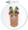 Design Works Punch Needle Kit 3.5" Round-Llama DW238