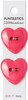 6 Pack Slimline Buttons Series Funtastics -Fuchsia Heart 2-Hole 1" 2/Pkg SLF1.25-114 - 052278781143